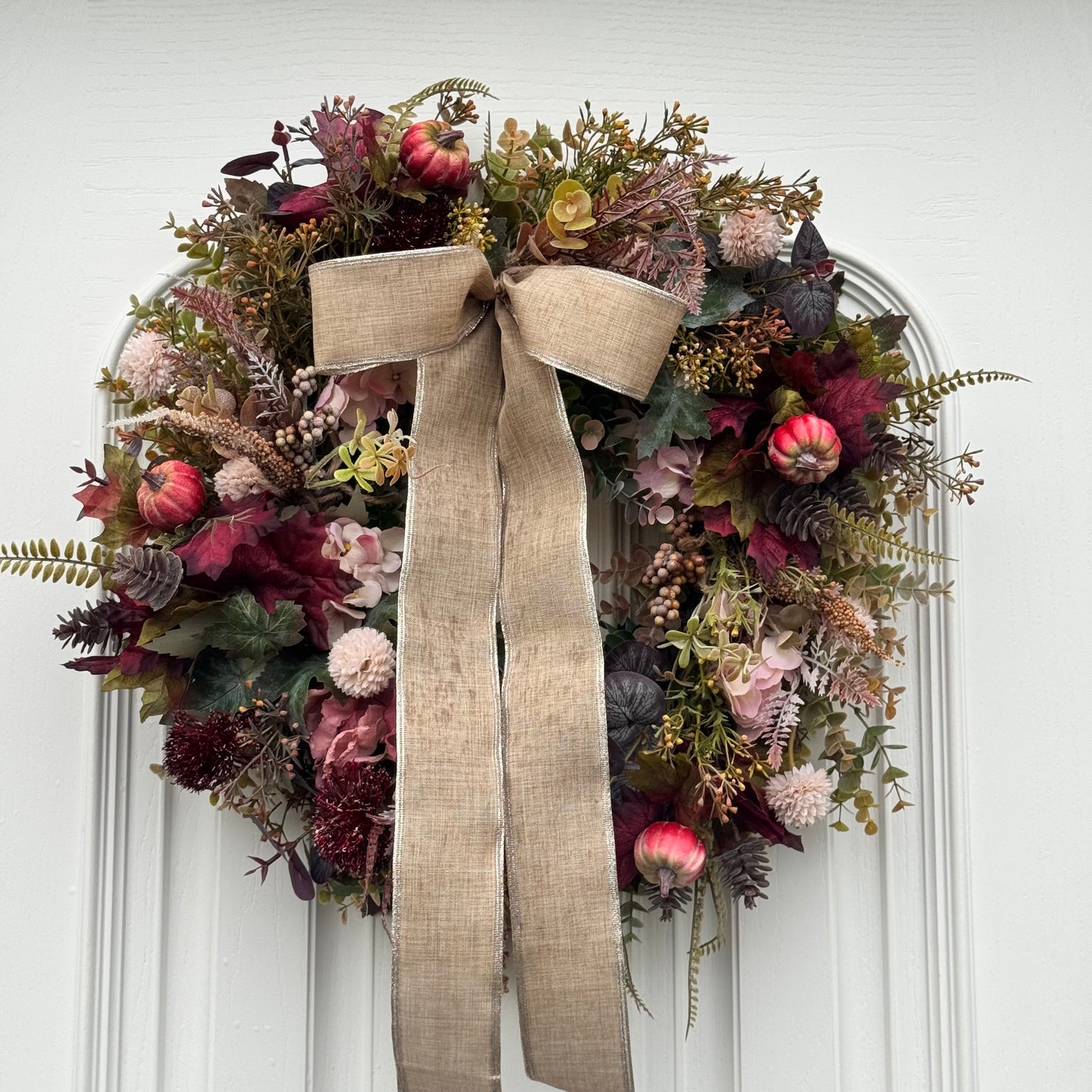 Autumn bow wreath