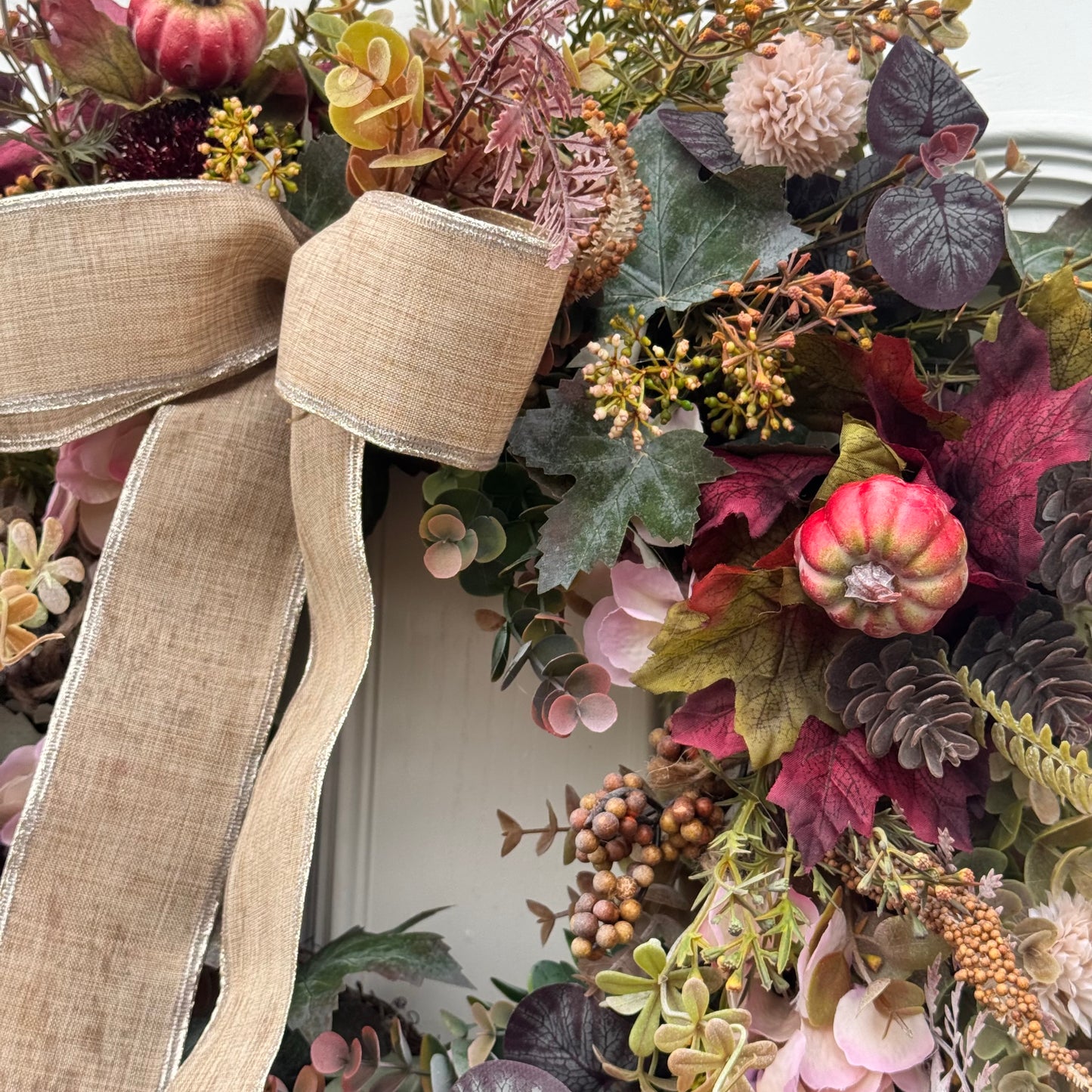 Autumn bow wreath